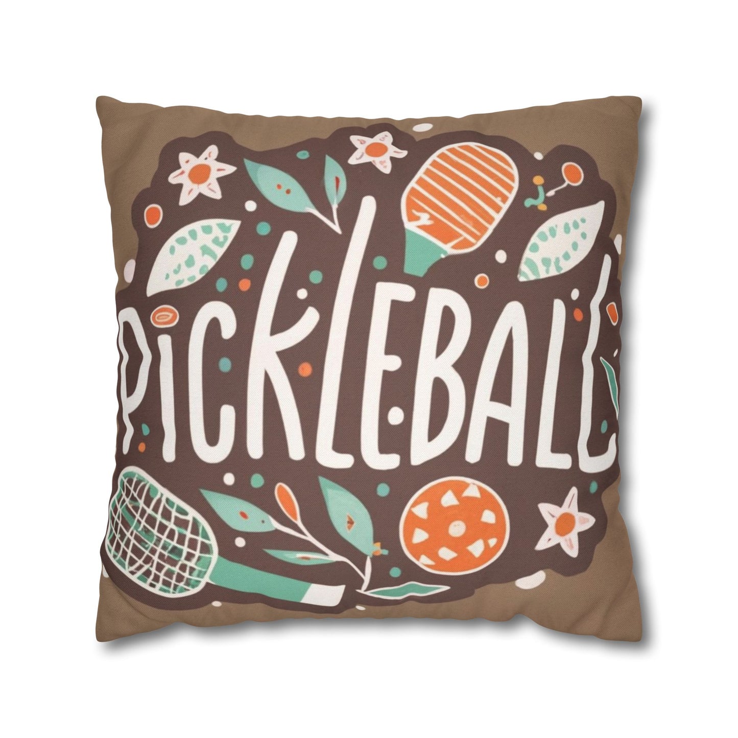 Pickleball Boho Graphic - Sport Gift - Spun Polyester Square Pillow Case