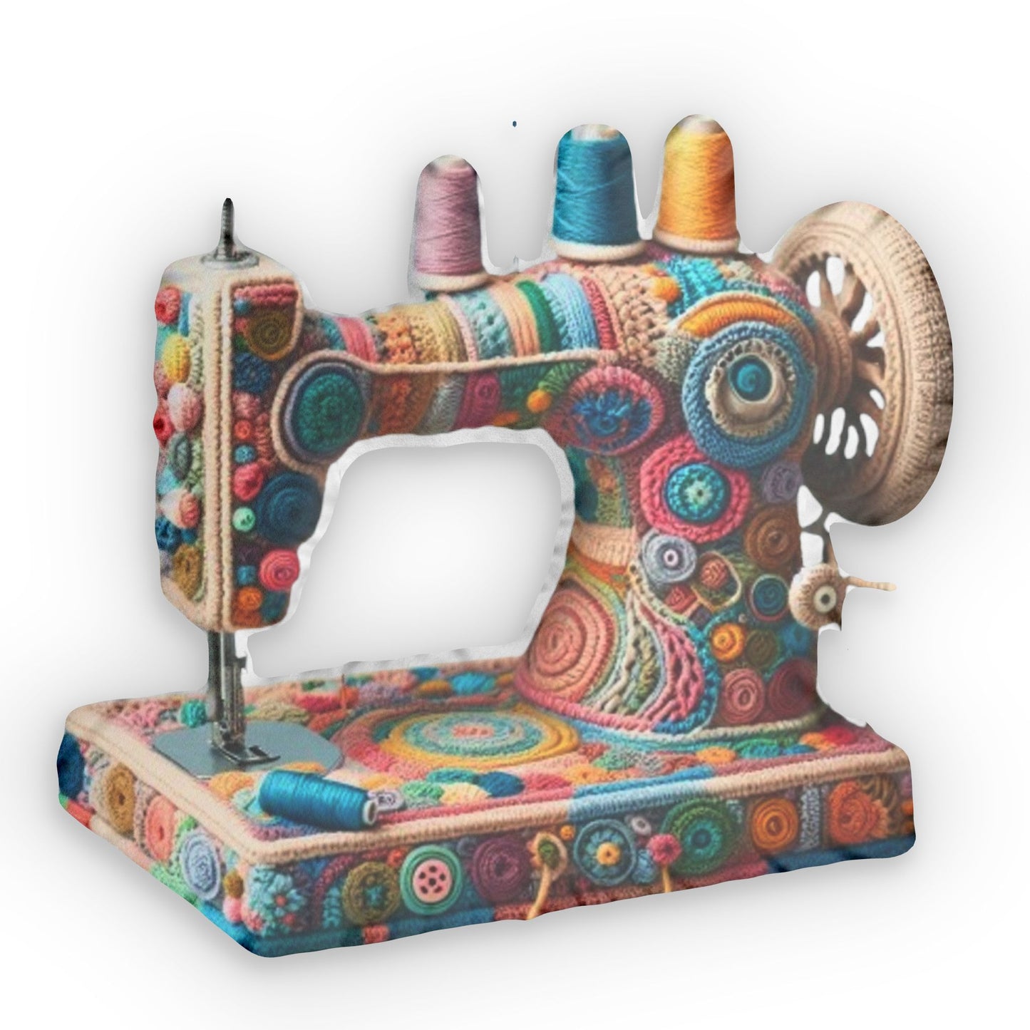 Aragami Crochet Sewing Machine, Plush Gift, Shaped Pillow