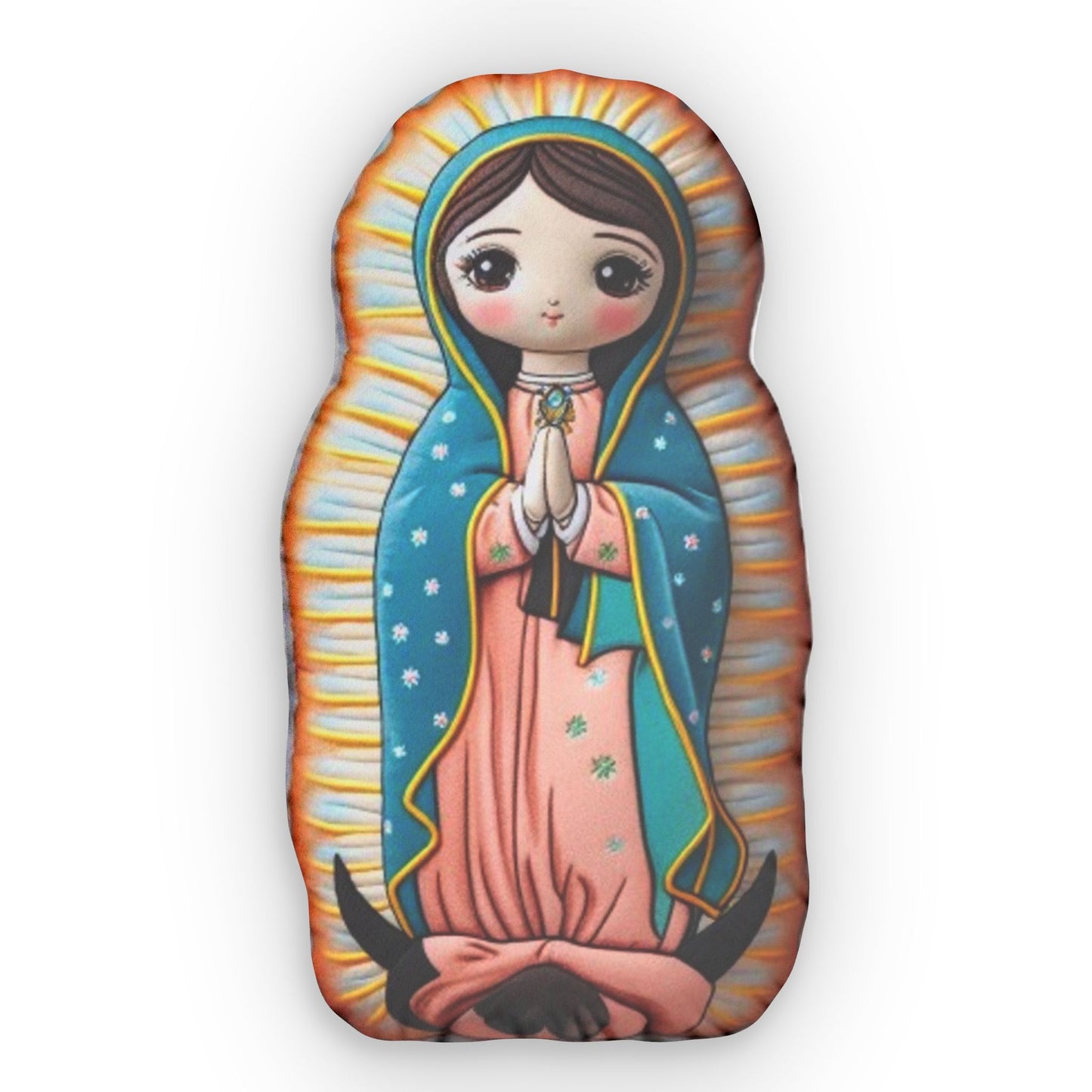 Lady of Guadalupe Doll, Mary Doll, Blessed Mother, Catholic Toy, Catholic Doll, Baptism Gift, Mary on the Mantle - Shaped Pillow