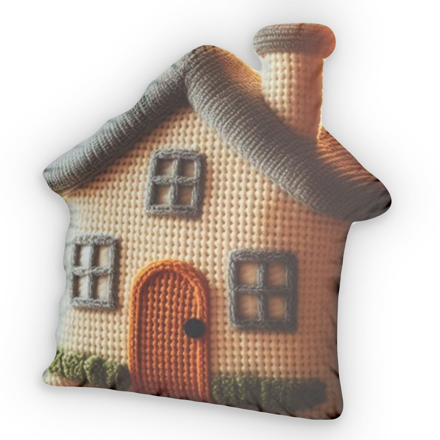 House Crochet Plush Shaped Pillow