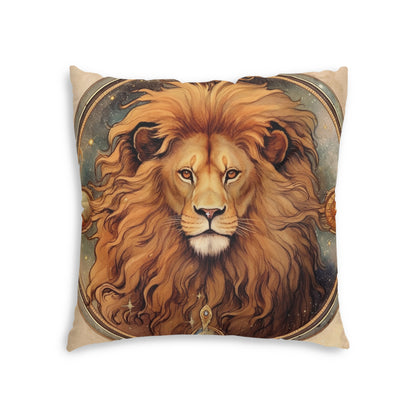 Astrological Leo Sign Vibrant Celestial Cosmic Zodiac - Tufted Floor Pillow, Square