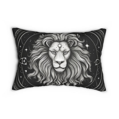 Leo Zodiac Design, Spun-Polyester Lumbar Pillow, Double-Sided Print