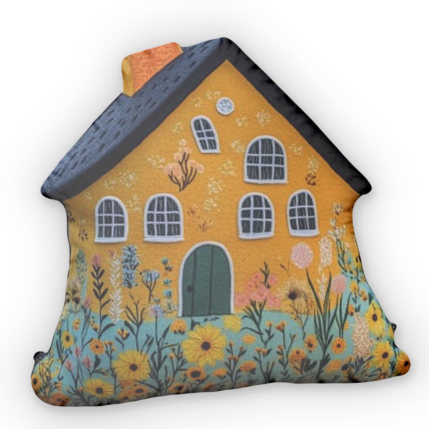 Sunflower House Plush Shaped Pillow