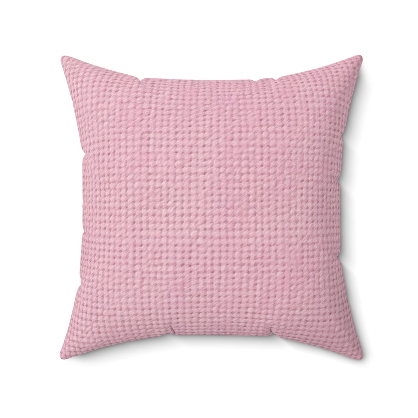 Blushing Garment Dye Pink: Denim-Inspired, Soft-Toned Fabric - Spun Polyester Square Pillow