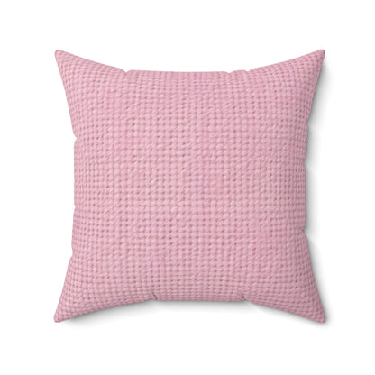 Blushing Garment Dye Pink: Denim-Inspired, Soft-Toned Fabric - Spun Polyester Square Pillow