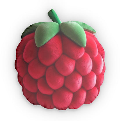 Giant Raspberry Plush Fruit Shaped Pillow