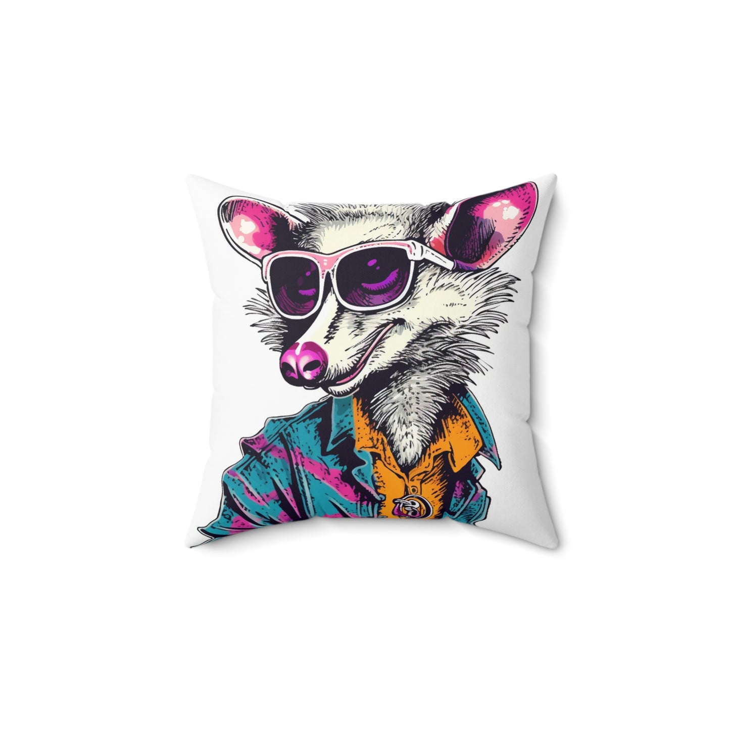 Opossum Artist Fashion Style Spun Polyester Square Pillow