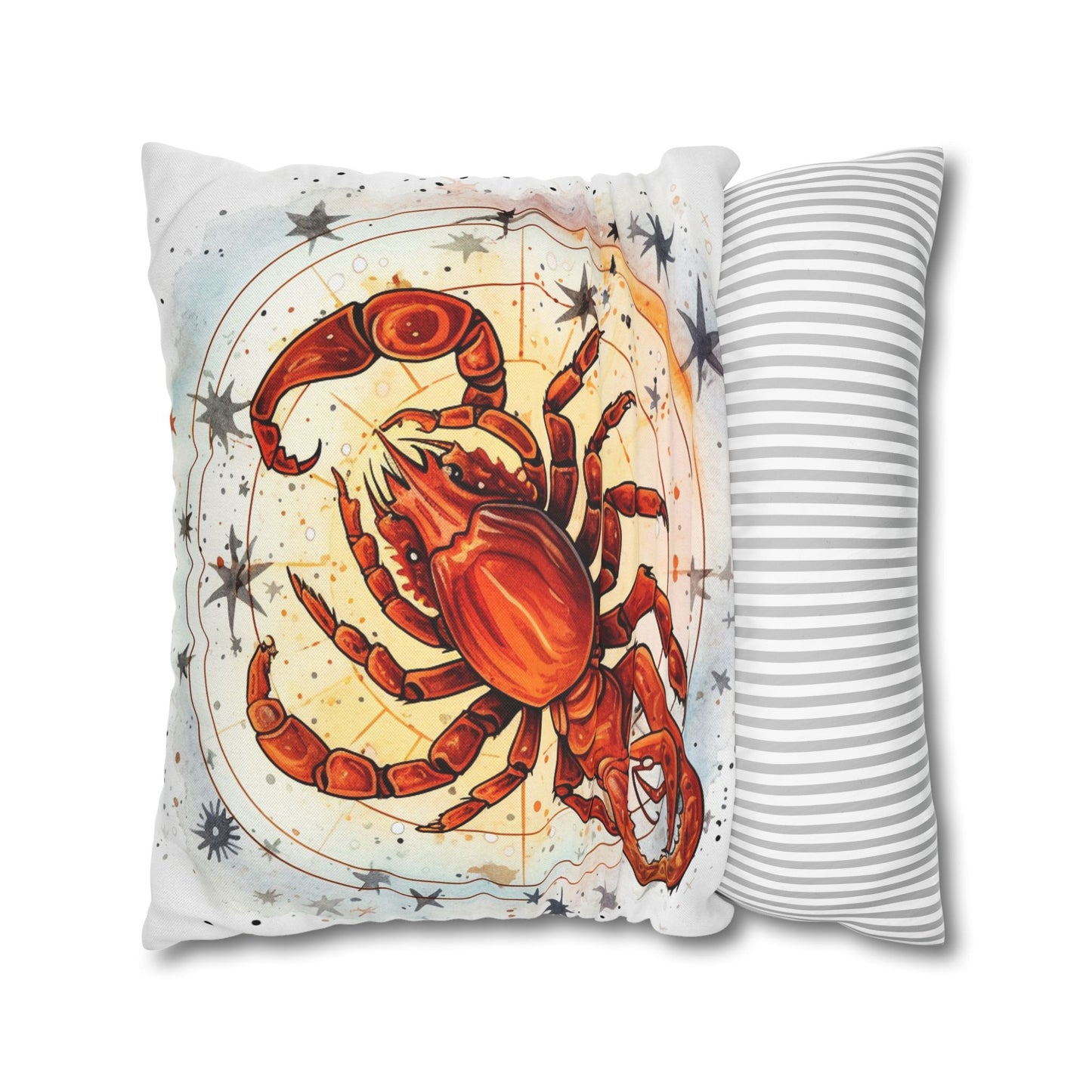 Prickly Scorpio Astrology - Sharp Zodiac Scorpion Celestial Horoscope - Spun Polyester Square Pillow Case