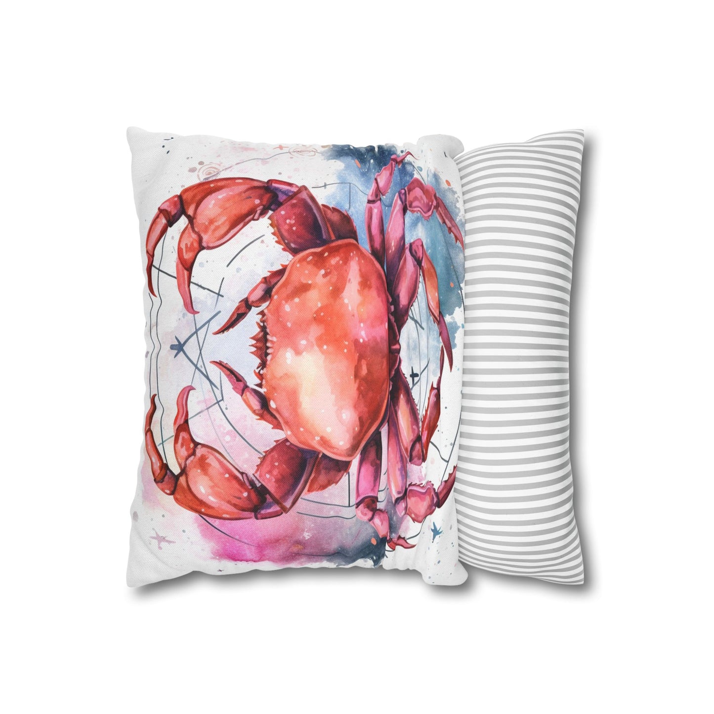 Cancer Star Sign - Elegant Zodiac Astrology Spun Polyester Square Pillow Case