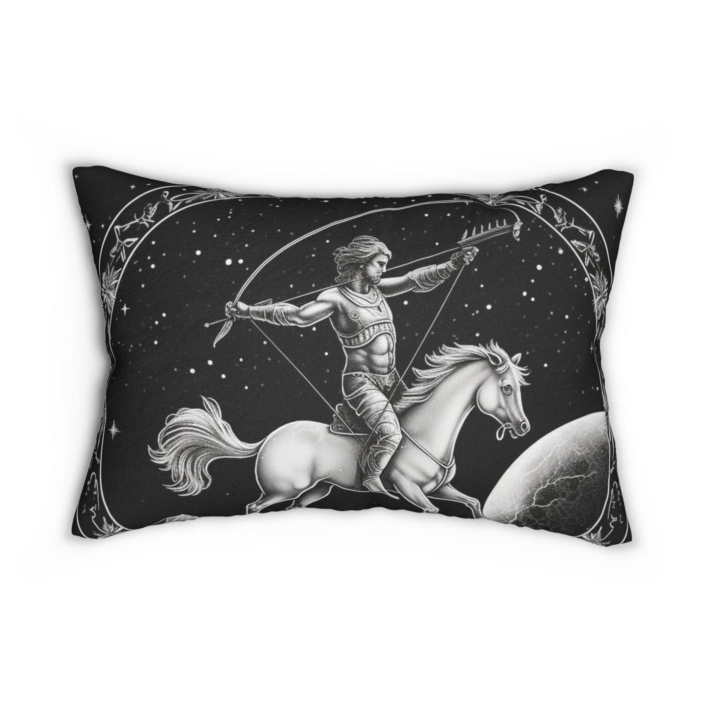 Sagittarius Zodiac Design, Spun-Polyester Lumbar Pillow, Double-Sided Print