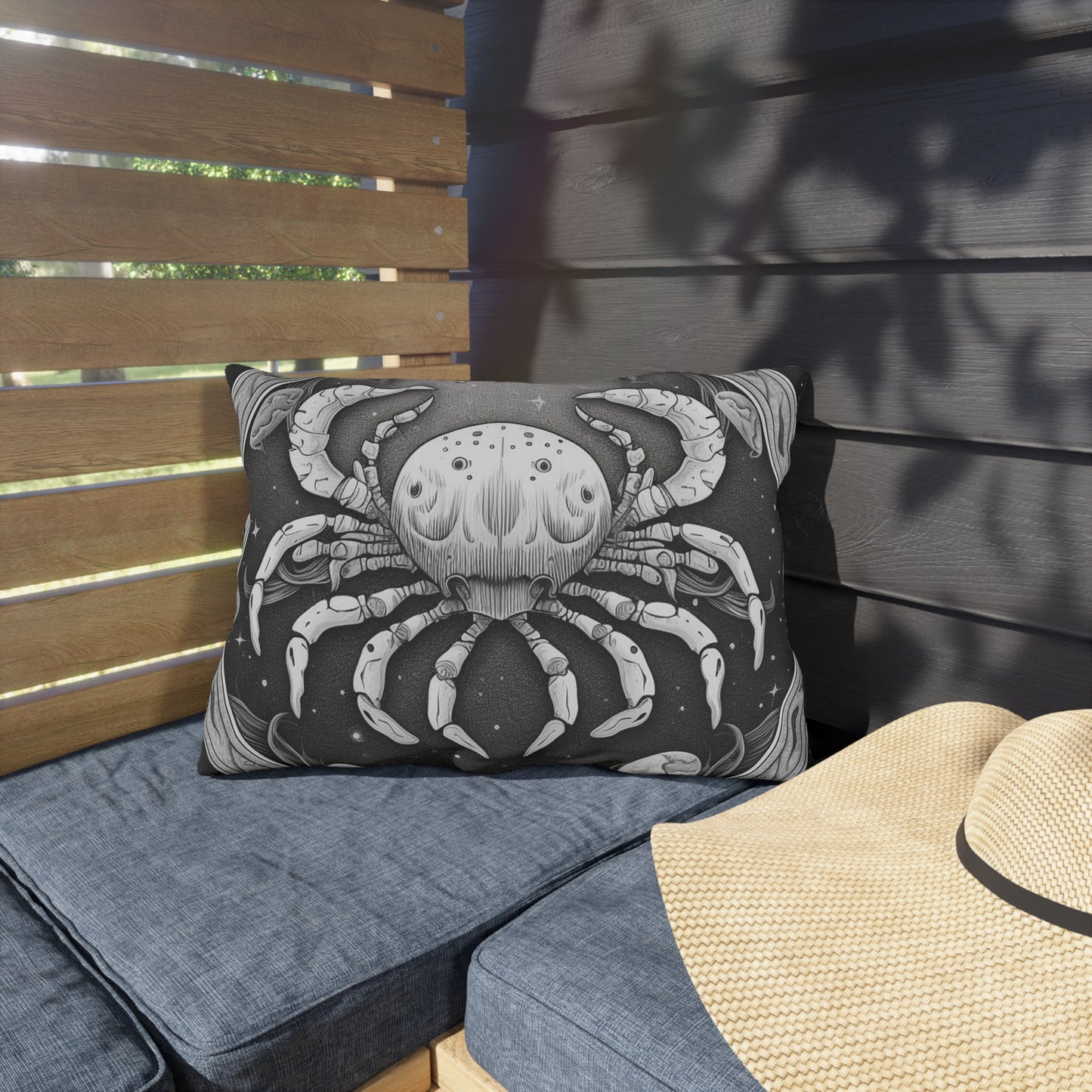 Cancer Zodiac UV-Resistant Outdoor Pillow, Water-Resistant, Spun Polyester