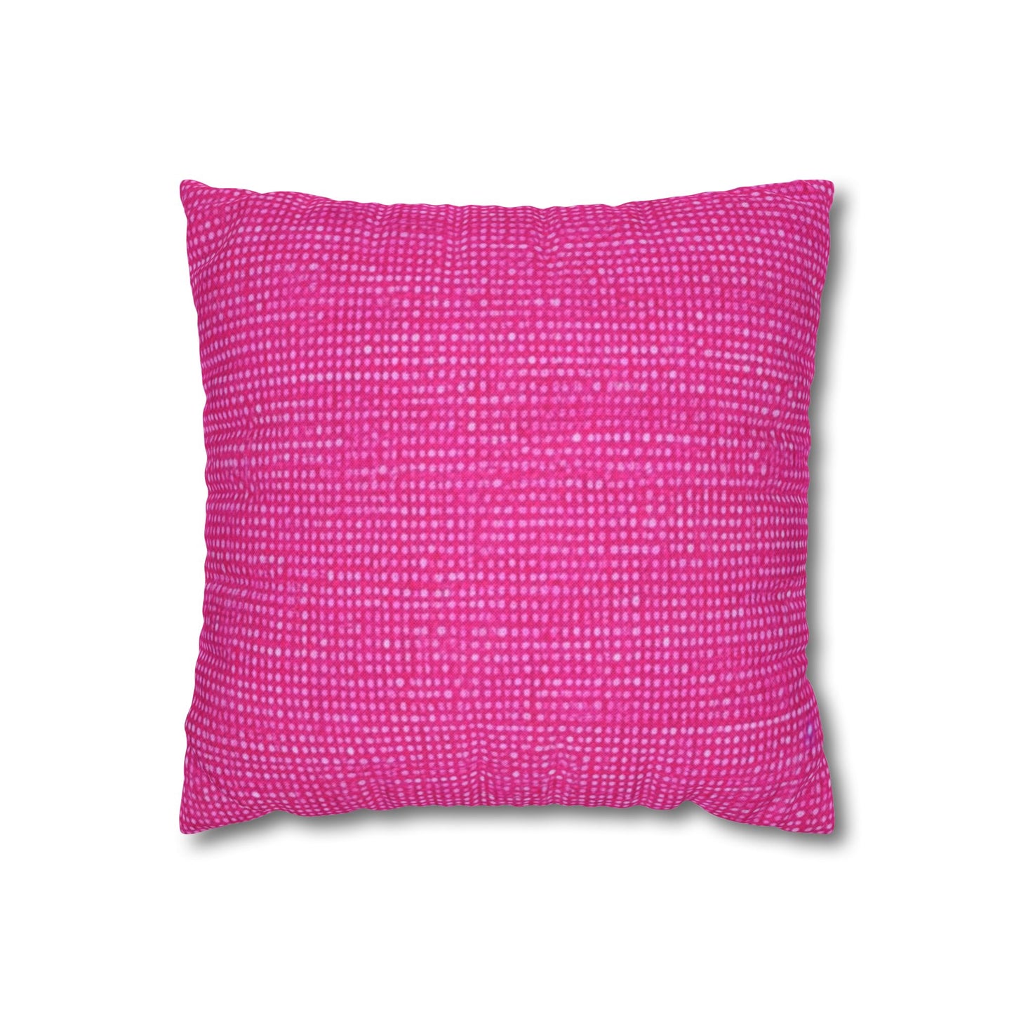 Hot Neon Pink Doll Like: Denim-Inspired, Bold & Bright Fabric - Spun Polyester Square Pillow Case