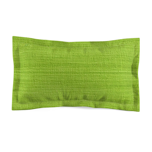 Lush Grass Neon Green: Denim-Inspired, Springtime Fabric Style - Microfiber Pillow Sham