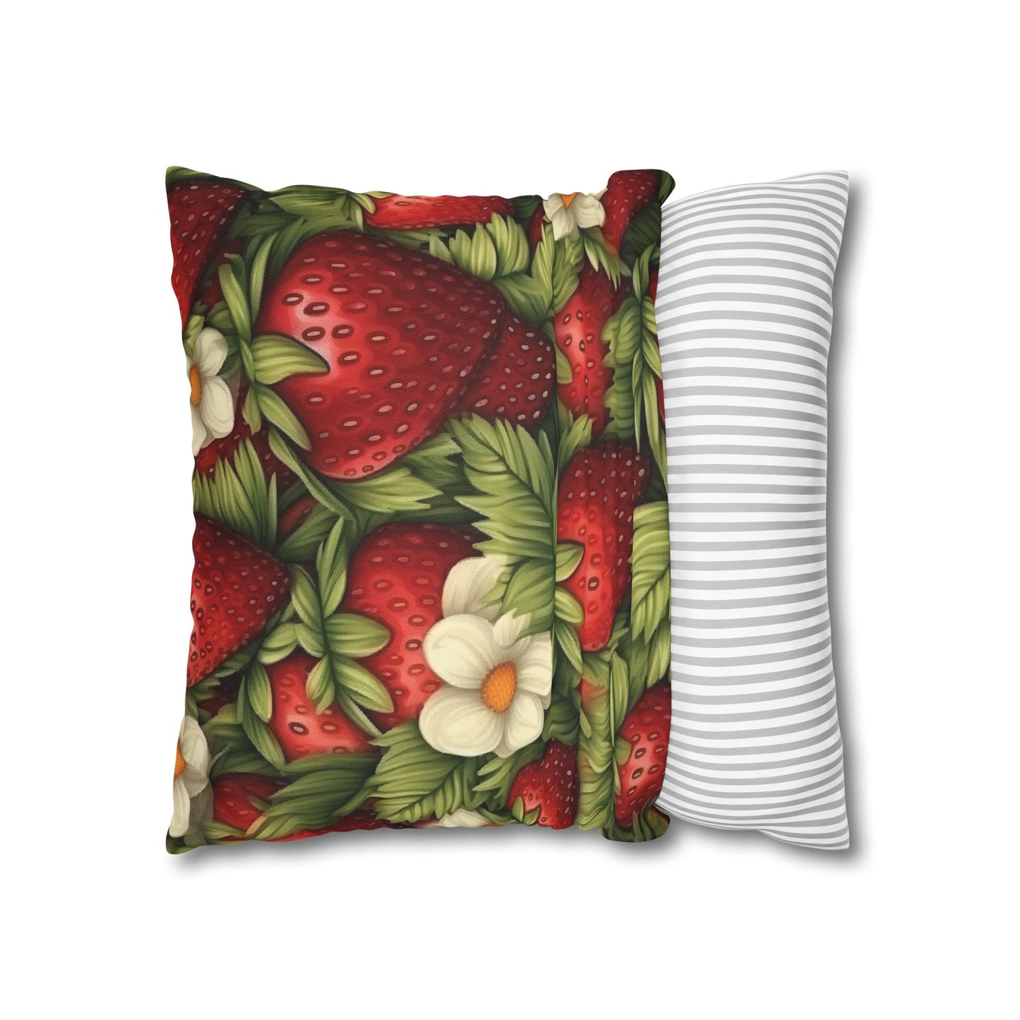 Strawberry Euphoria: The Ultimate Guide to Celebrating Life's Sweetest BerrySpun Polyester Square Pillow Case