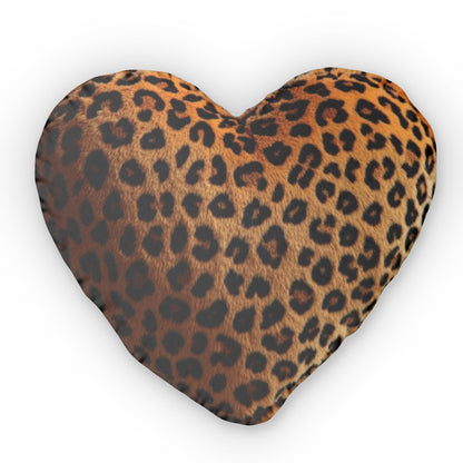 Leopard Pattern, Heart Plush, Cushion Shaped Pillow