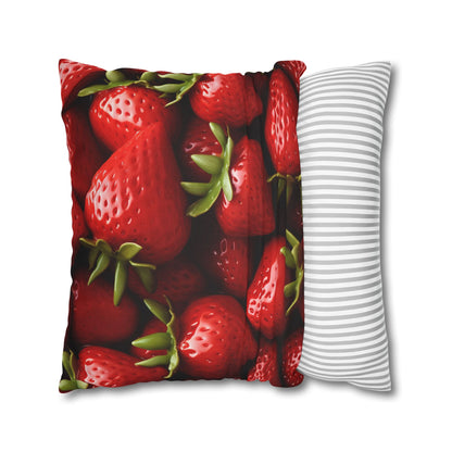 Strawberry Patch Picks: Home Decor and Gifts for the Ultimate Berry Fan - Spun Polyester Square Pillow Case