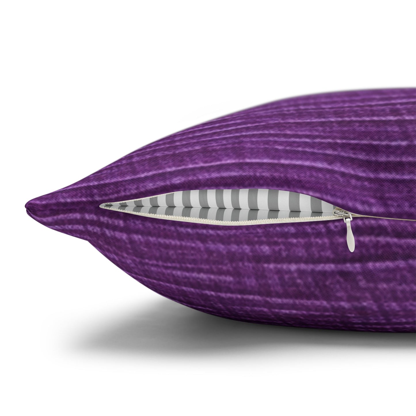 Violet/Plum/Purple: Denim-Inspired Luxurious Fabric - Spun Polyester Square Pillow Case