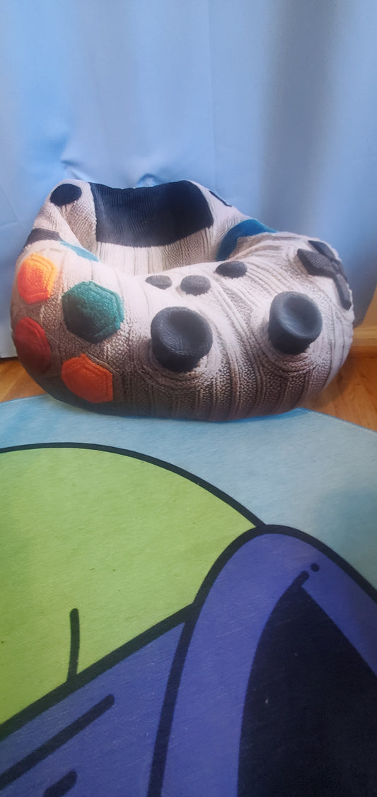 Retro Game Beanbag Chair Cushion Decor, Gamer Gift, Plush Shaped Pillow