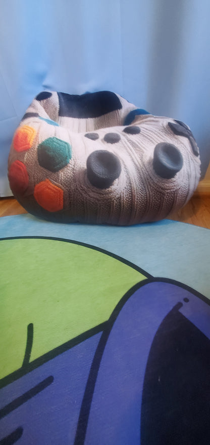 Retro Game Beanbag Chair Cushion Decor, Gamer Gift, Plush Shaped Pillow