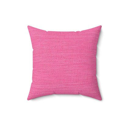 Doll-Like Pink Denim Designer Fabric Style - Spun Polyester Square Pillow