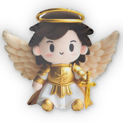 Saint Michael, Christian Gift, Plush Shaped Pillow