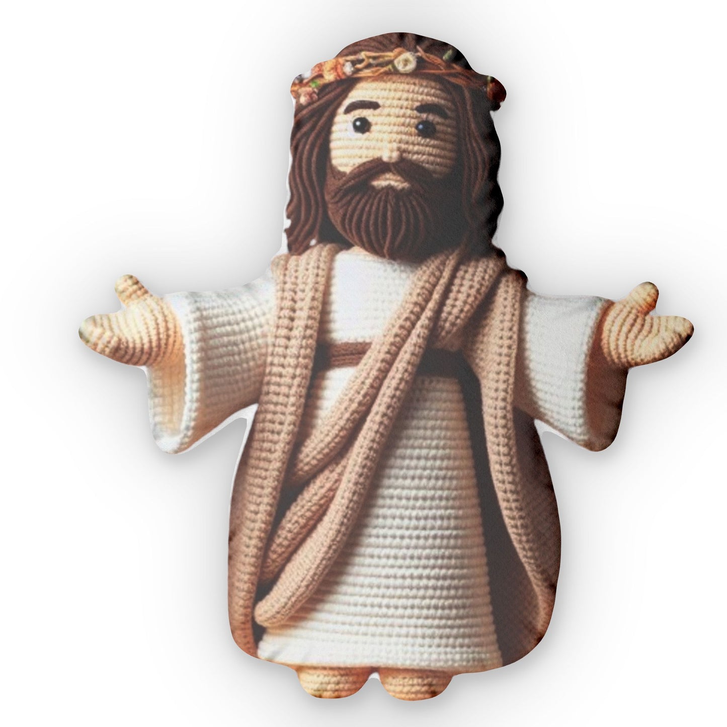 Crochet Jesus Doll, Crochet Catholic Doll, Amigurumi Jesus Doll, First Communion Gift, Baptism Gift, Catholic Baby Gift, Shaped Pillow