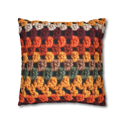 Crochet Thanksgiving Fall: Classic Fashion Colors for Seasonal Look - Spun Polyester Square Pillow Case