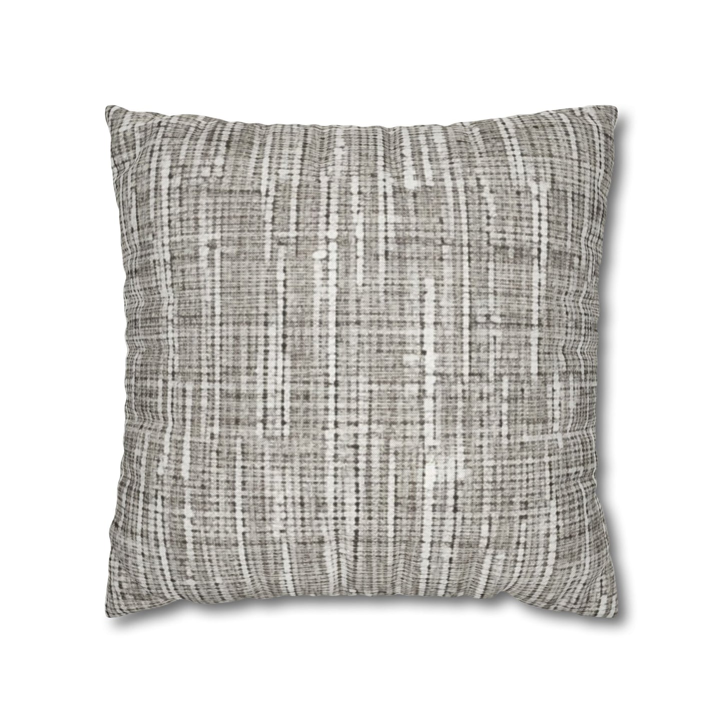 Silver Grey: Denim-Inspired, Contemporary Fabric Design - Spun Polyester Square Pillow Case