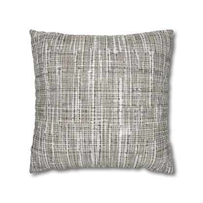 Silver Grey: Denim-Inspired, Contemporary Fabric Design - Spun Polyester Square Pillow Case