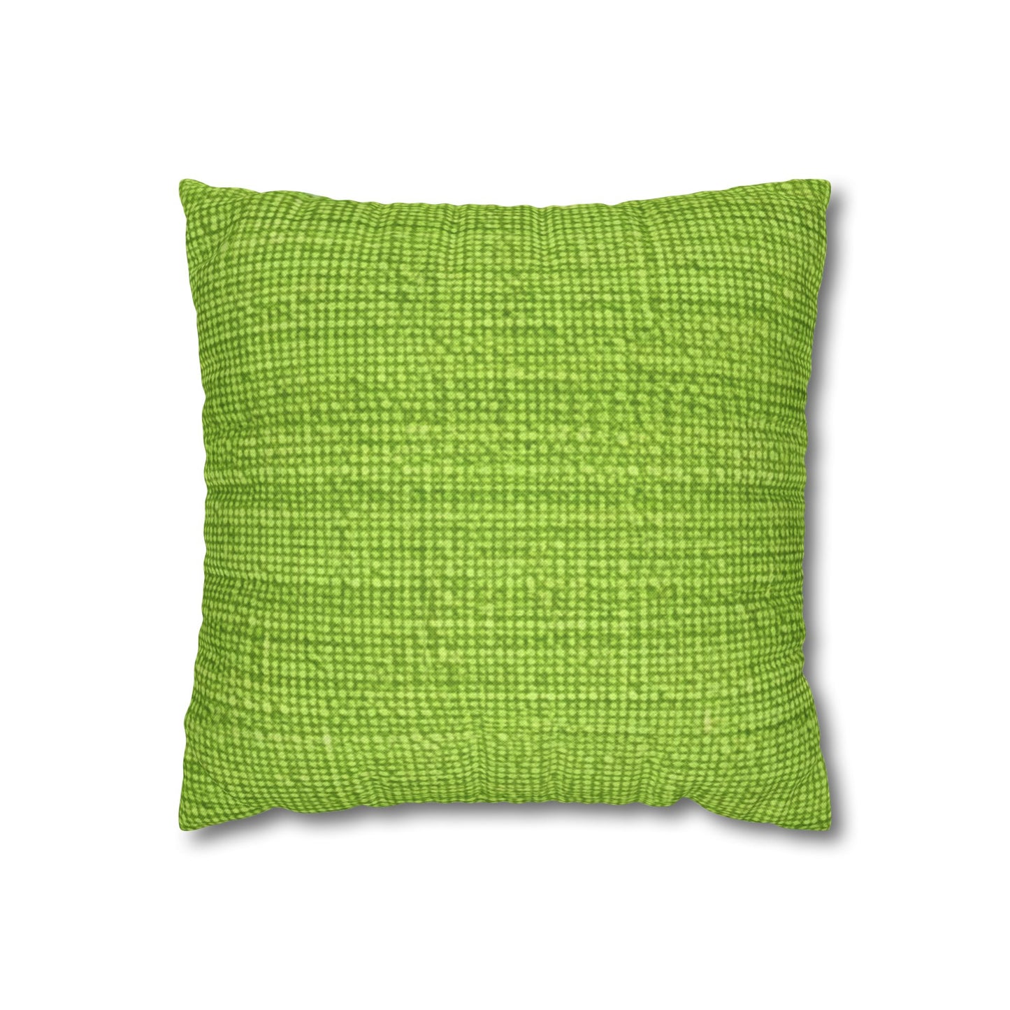 Lush Grass Neon Green: Denim-Inspired, Springtime Fabric Style - Spun Polyester Square Pillow Case