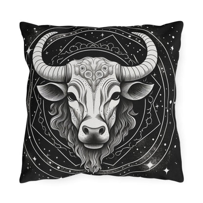 Taurus Zodiac UV-Resistant Outdoor Pillow, Water-Resistant, Spun Polyester