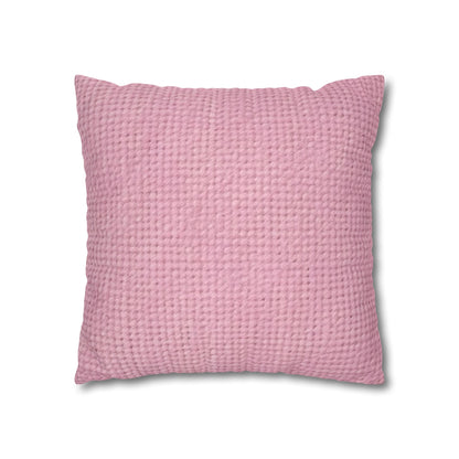 Blushing Garment Dye Pink: Denim-Inspired, Soft-Toned Fabric - Spun Polyester Square Pillow Case