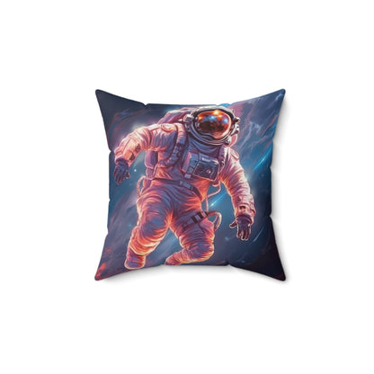 Astronaut Outer Space - Galaxy Starfield Art - Spun Polyester Square Pillow