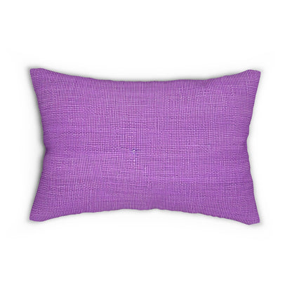 Hyper Iris Orchid Red: Denim-Inspired, Bold Style - Spun Polyester Lumbar Pillow