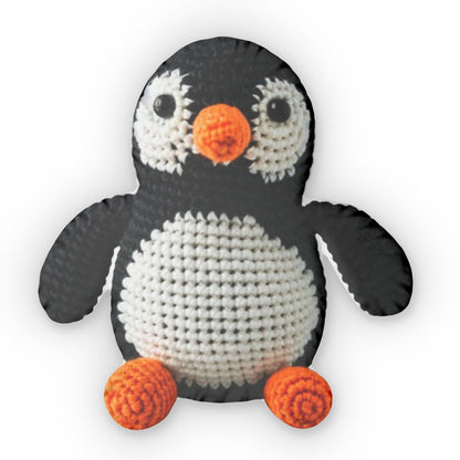 Playful Penguin Small Kids Plush, Pillow Gift, Crochet Plush Gift