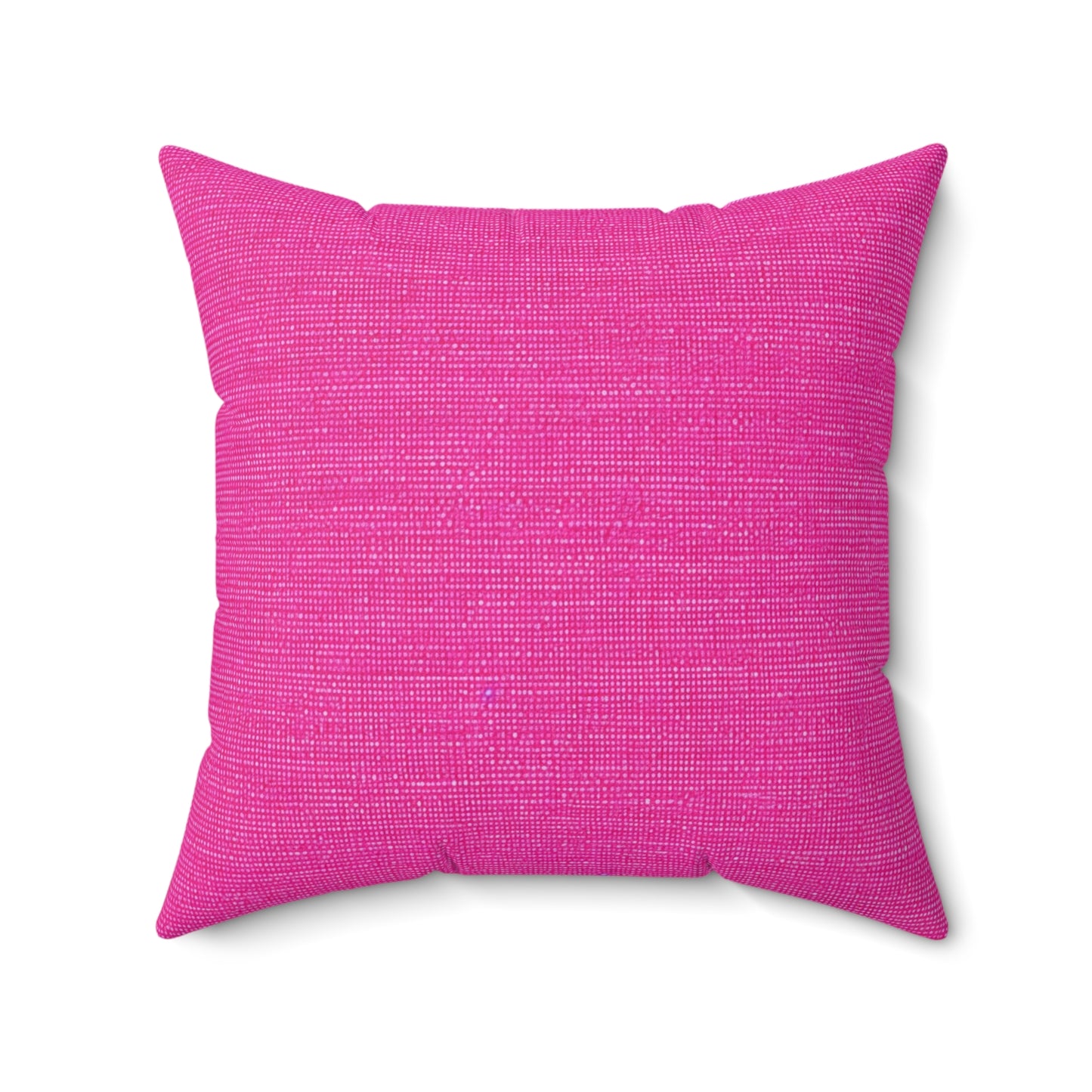 Hot Neon Pink Doll Like: Denim-Inspired, Bold & Bright Fabric - Spun Polyester Square Pillow