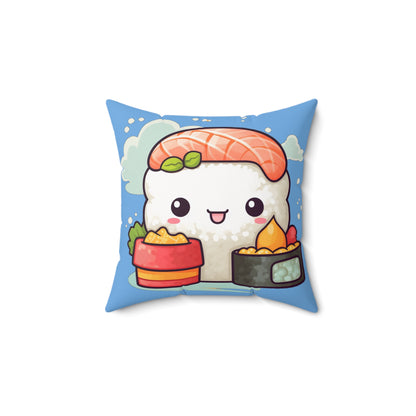 Anime Sushi - Japanese Cute kawaii - Otaku Gift - Spun Polyester Square Pillow