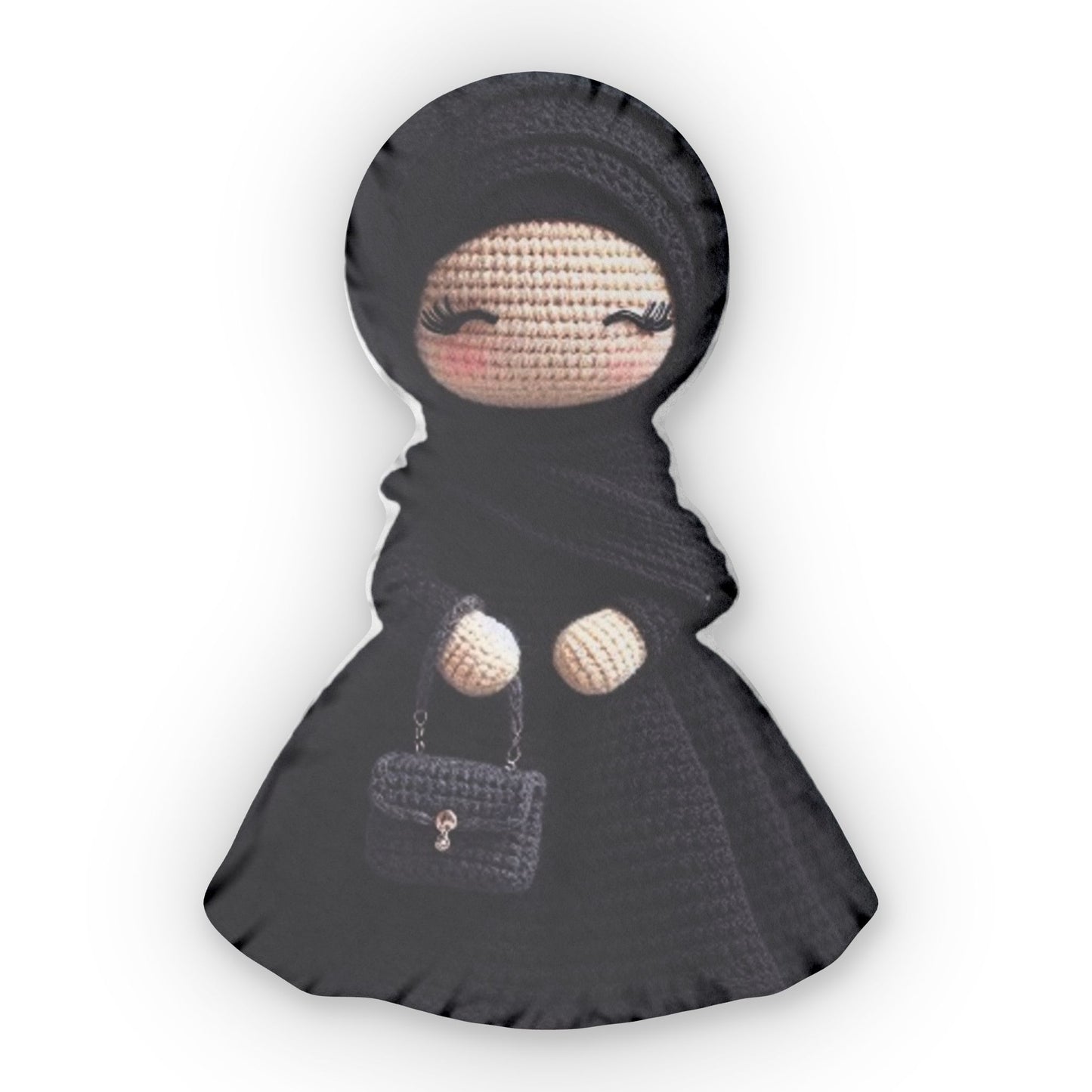 Crochet Amigurumi Doll in Hijab - Elegant Muslimah Figure, Modest Fashion Toy, Islamic Gift, Cultural Keepsake, Shaped Pillow