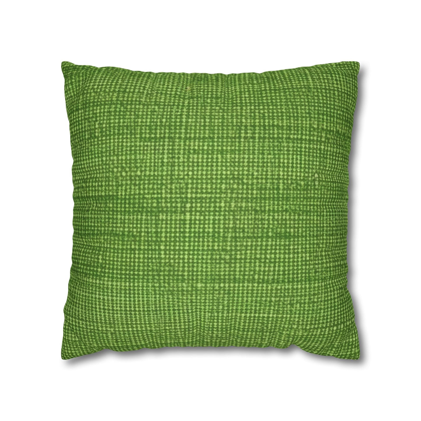 Olive Green Denim-Style: Seamless, Textured Fabric - Spun Polyester Square Pillow Case