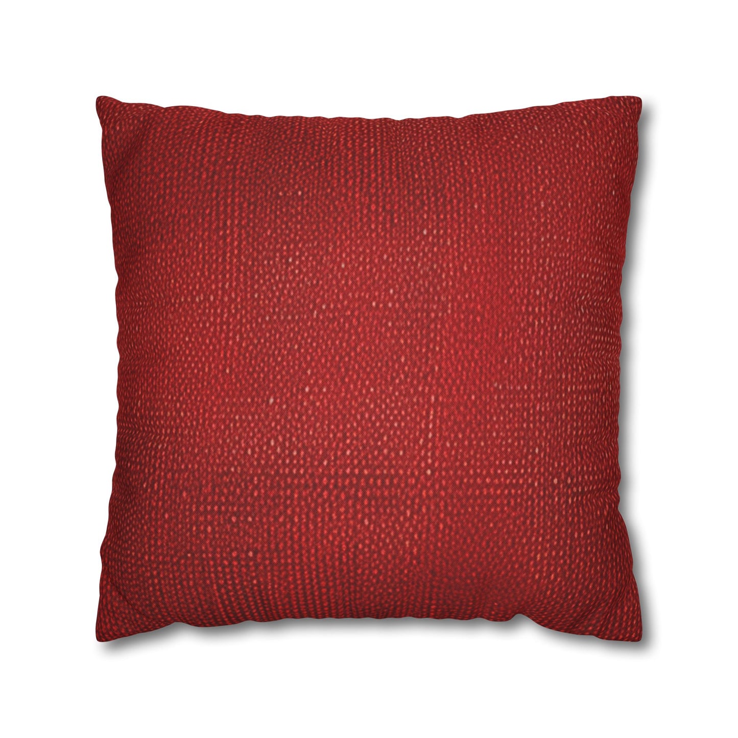 Juicy Red Berry Blast: Denim Fabric Inspired Design - Spun Polyester Square Pillow Case