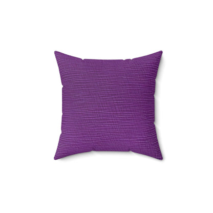 Violet/Plum/Purple: Denim-Inspired Luxurious Fabric - Spun Polyester Square Pillow