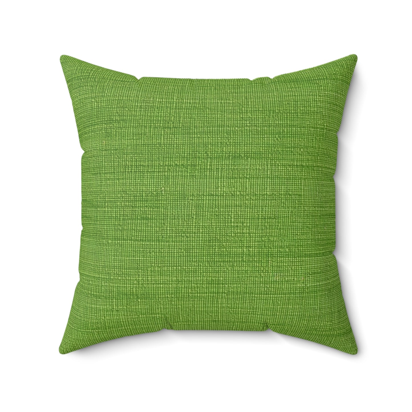 Olive Green Denim-Style: Seamless, Textured Fabric - Spun Polyester Square Pillow