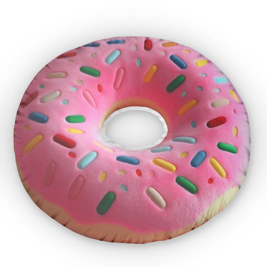 Big Pink Donut Plush Shaped Pillow