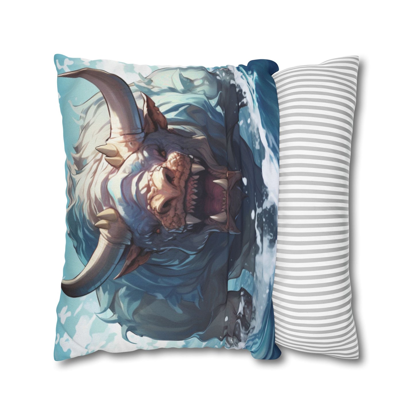 Bull Shark Fusion: Water Fantasy - Hybrid Ocean Marine Animal - Spun Polyester Square Pillow Case