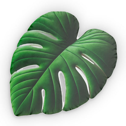 Monstera Leaf Plush Shaped Pillow