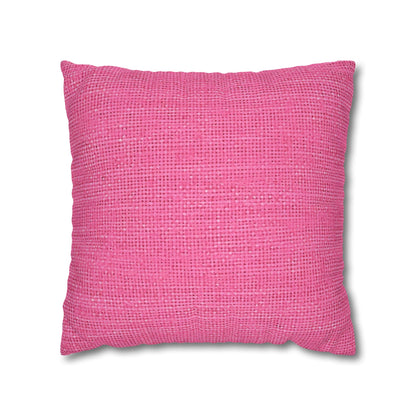 Doll-Like Pink Denim Designer Fabric Style - Spun Polyester Square Pillow Case