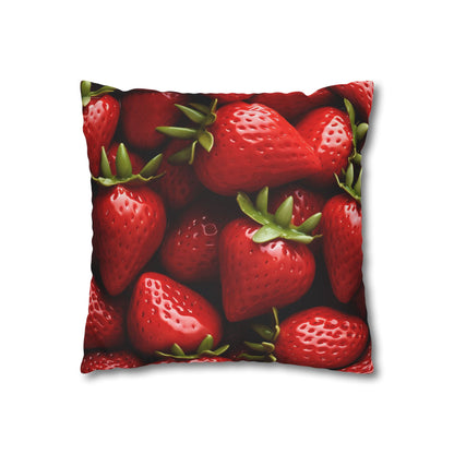 Strawberry Patch Picks: Home Decor and Gifts for the Ultimate Berry Fan - Spun Polyester Square Pillow Case