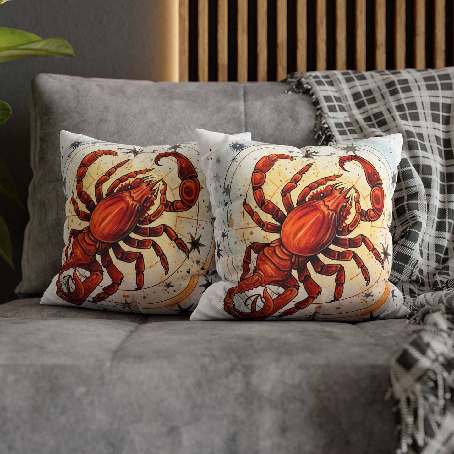 Prickly Scorpio Astrology - Sharp Zodiac Scorpion Celestial Horoscope - Spun Polyester Square Pillow Case