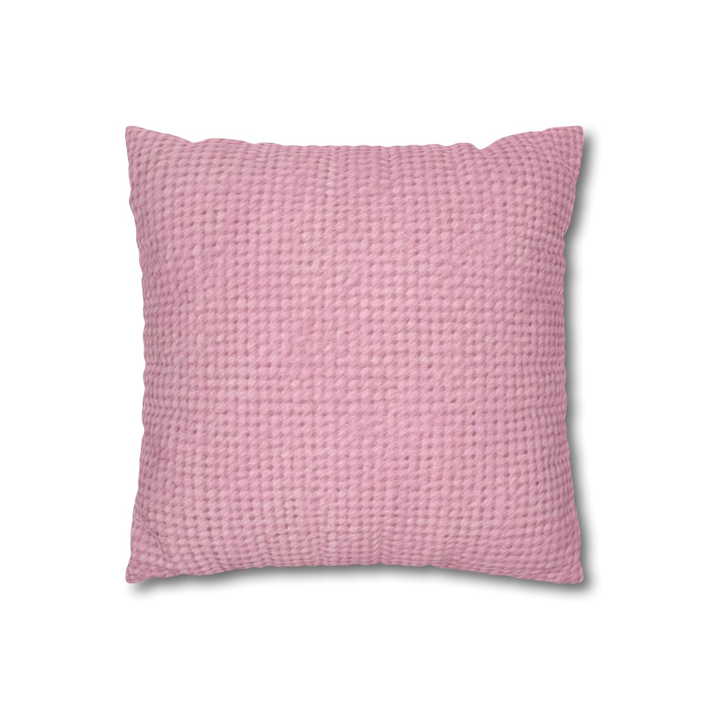 Blushing Garment Dye Pink: Denim-Inspired, Soft-Toned Fabric - Spun Polyester Square Pillow Case