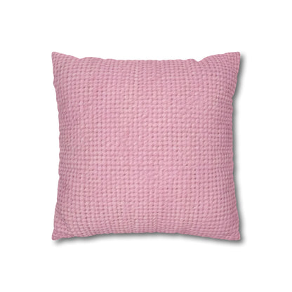 Blushing Garment Dye Pink: Denim-Inspired, Soft-Toned Fabric - Spun Polyester Square Pillow Case